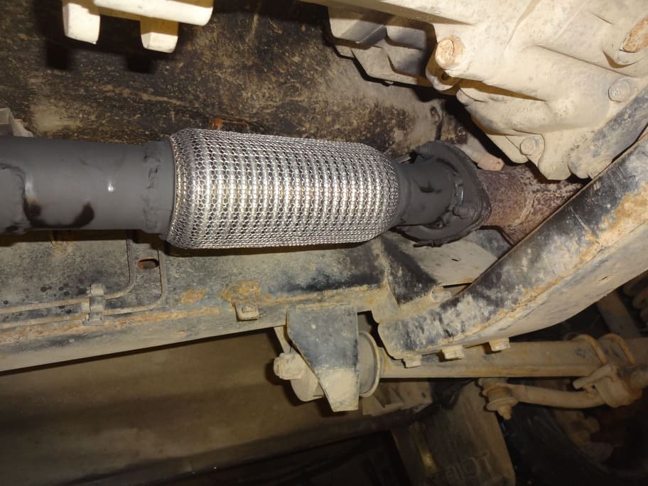 Новая гофра глушителя сварка